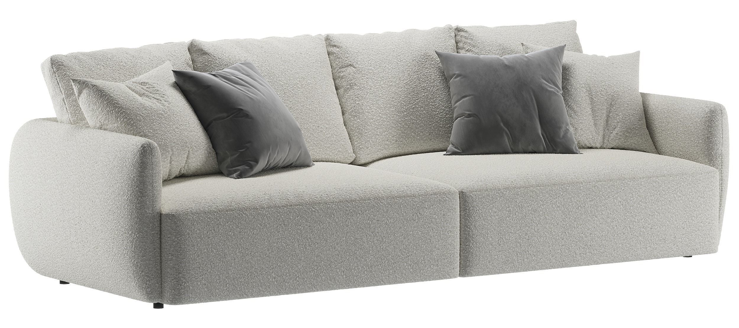 sofa boucle 3D model_2