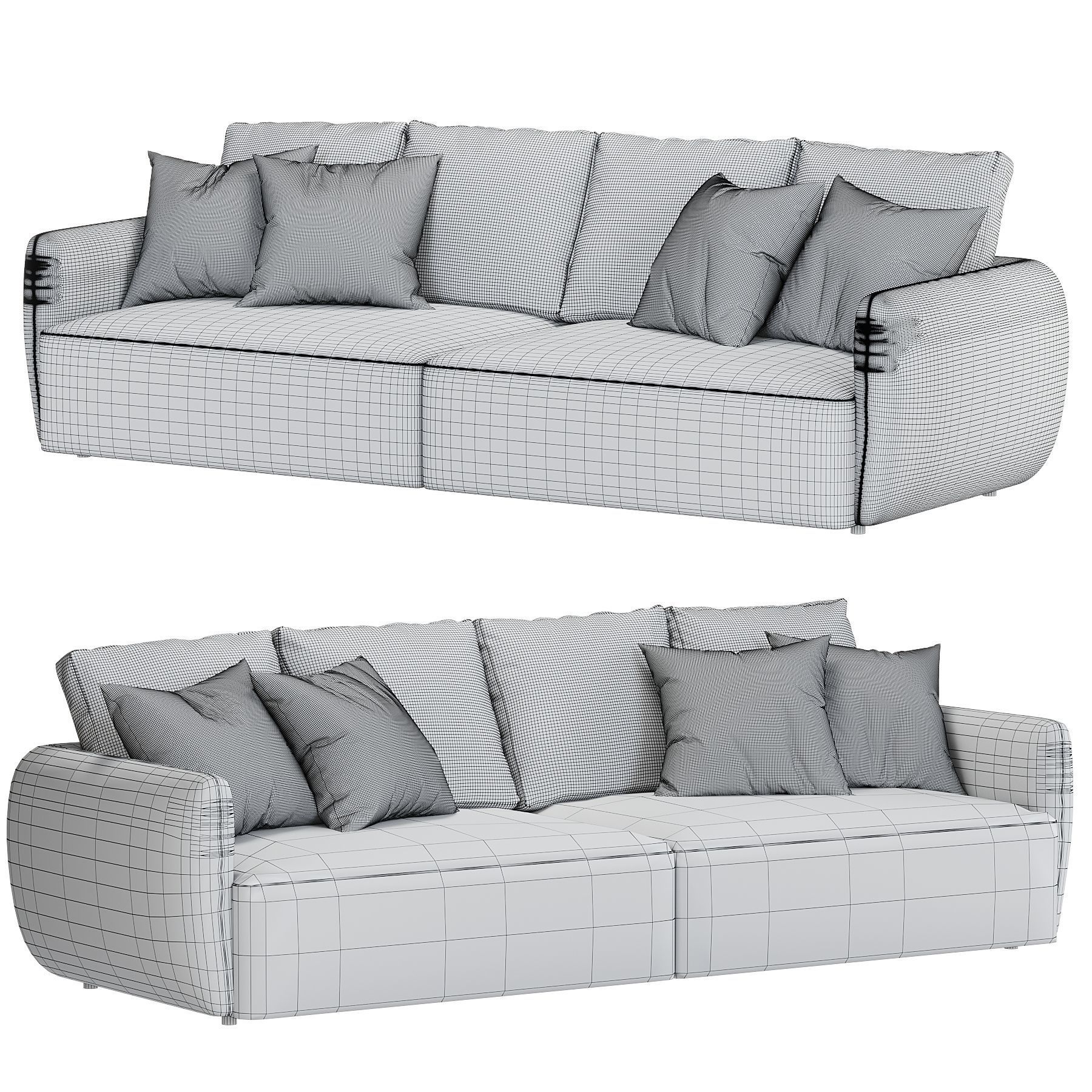 sofa boucle 3D model_9