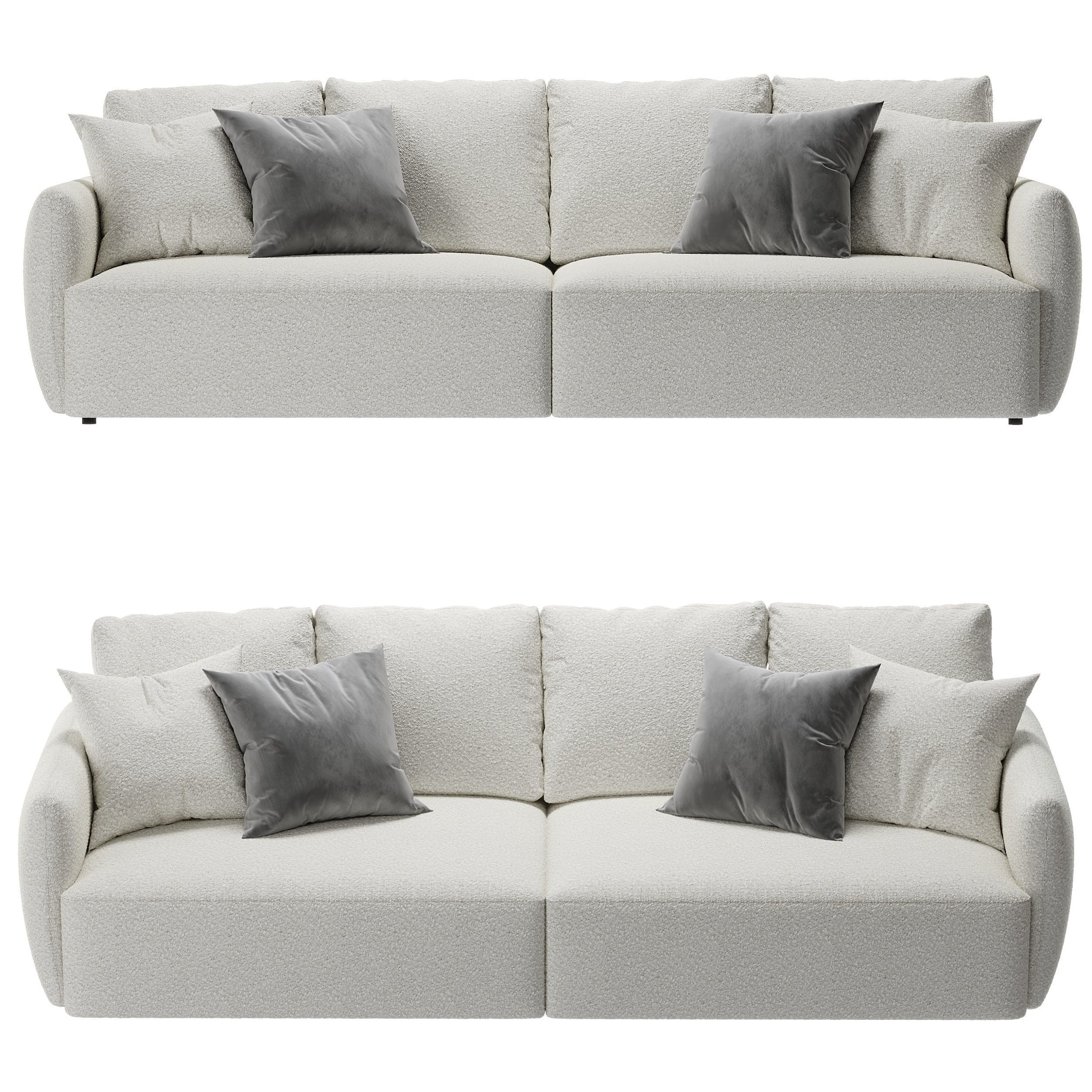 sofa boucle 3D model_3