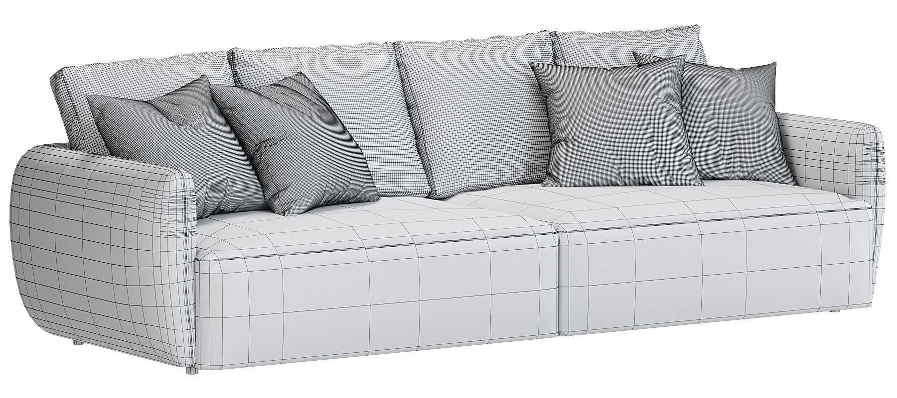 sofa boucle 3D model_11