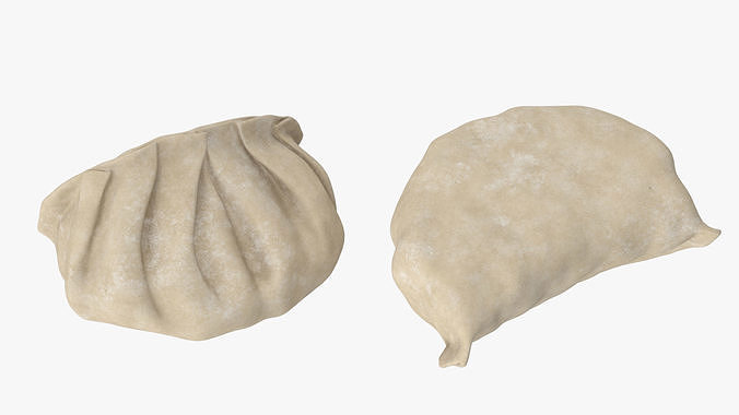Chinese Dumpling Raw 3D model 7