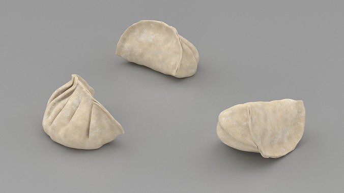 Chinese Dumpling Raw 3D model 3