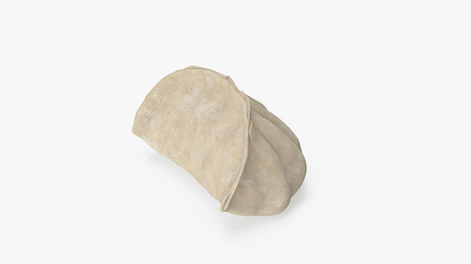 Chinese Dumpling Raw 3D model 4