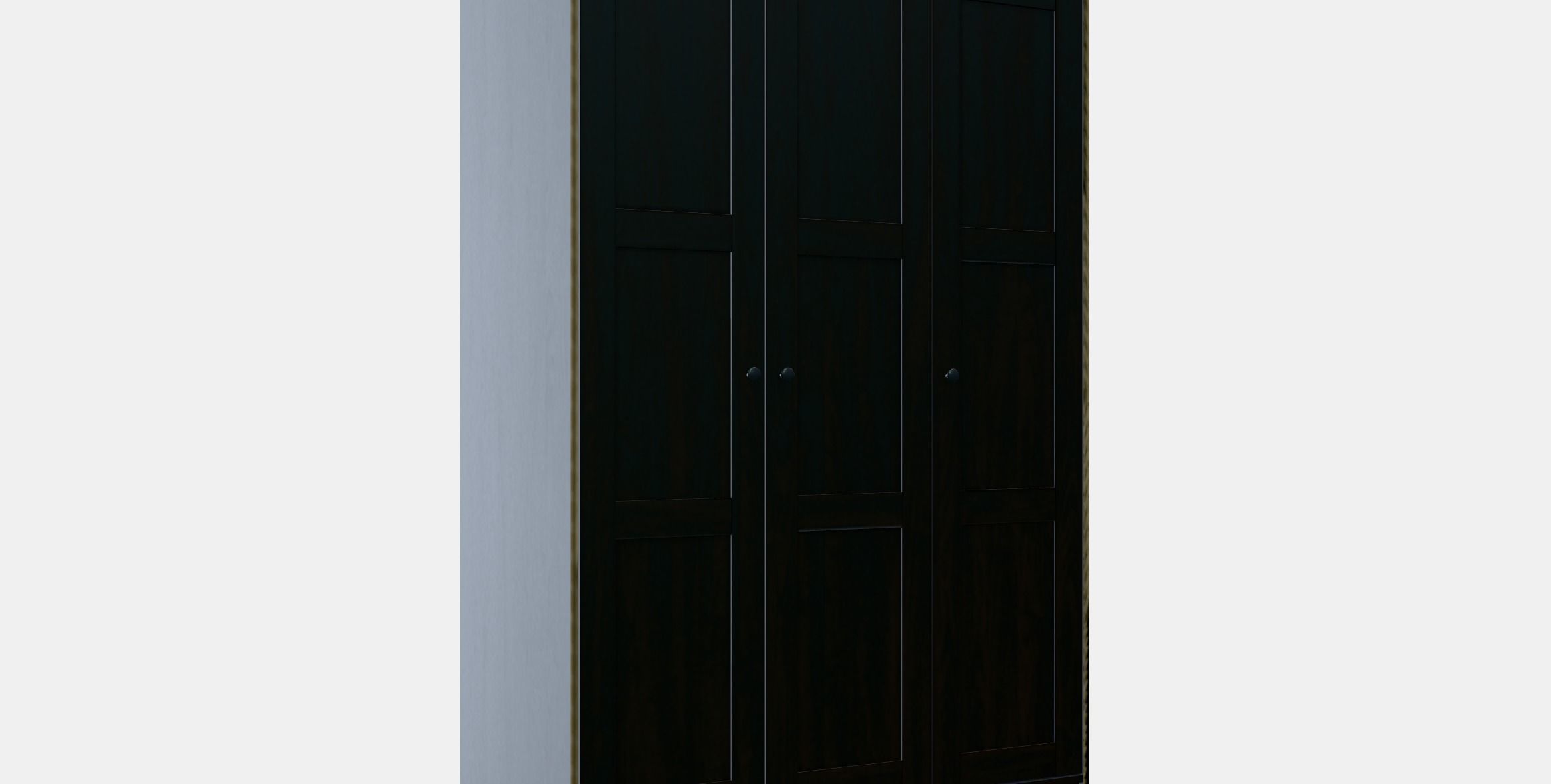 RAKKESTAD Wardrobe with 3 doors Low-poly 3D model_9