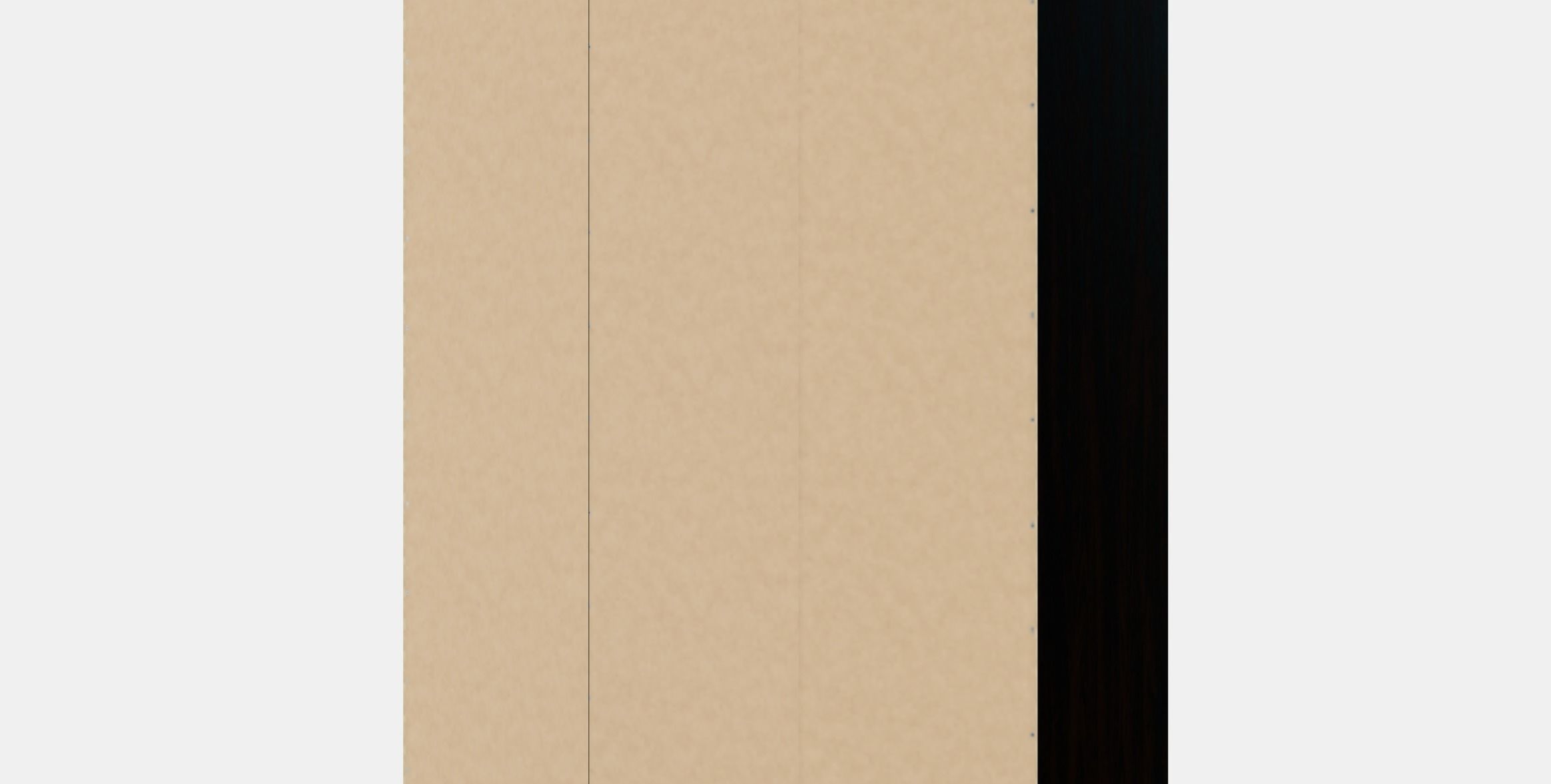 RAKKESTAD Wardrobe with 3 doors Low-poly 3D model_5