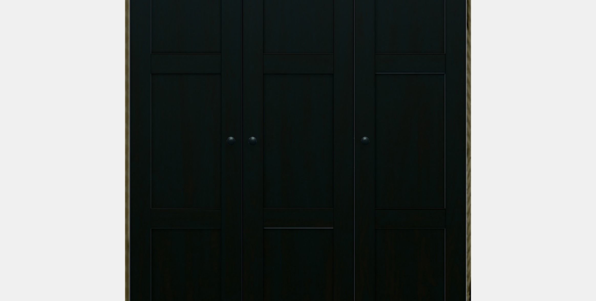 RAKKESTAD Wardrobe with 3 doors Low-poly 3D model_11