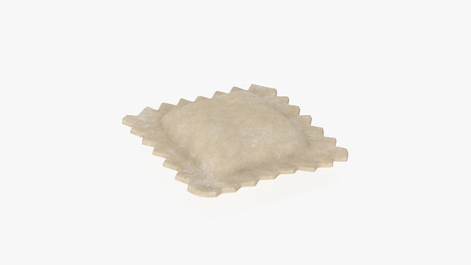 Ravioli Dumpling Raw 3D model 4