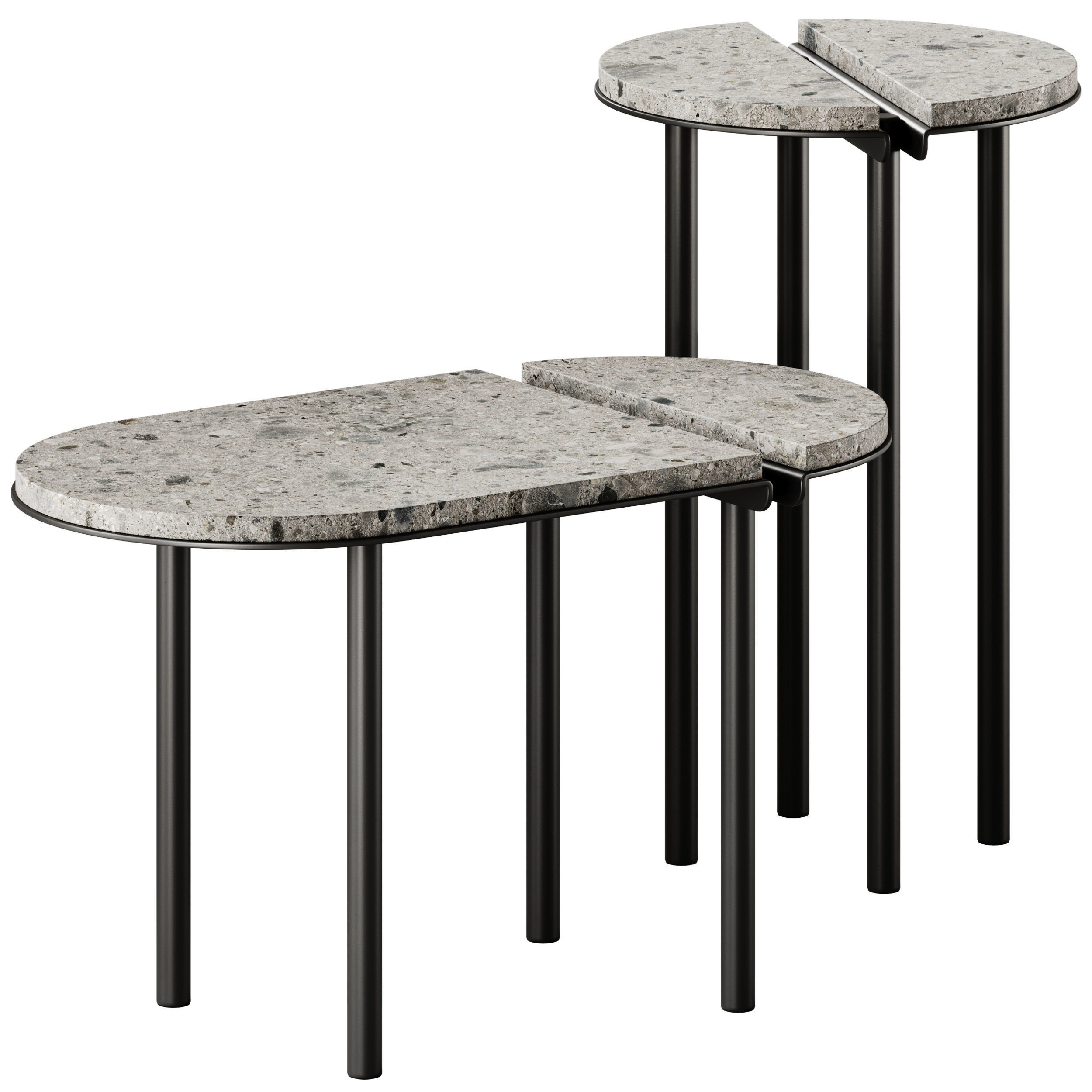 Adrenalina Orit Oval Stone Coffee Table 3D model_1