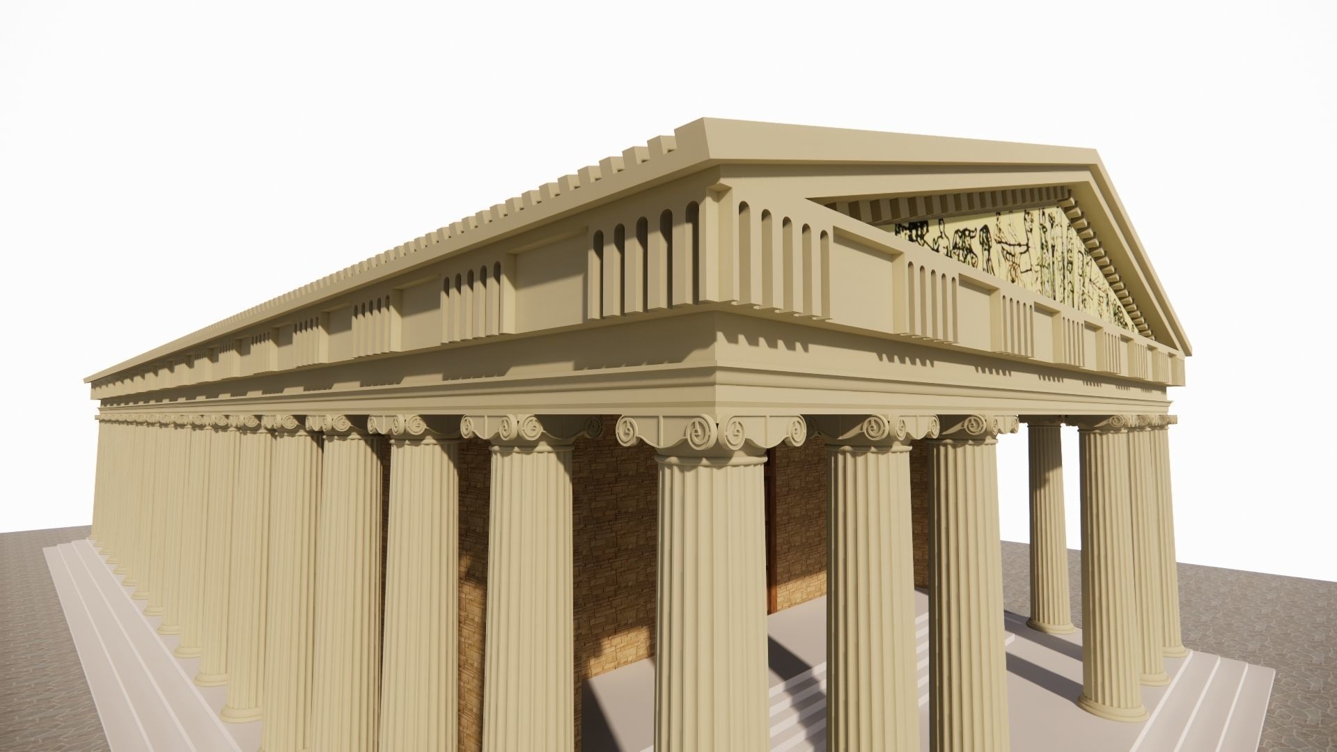 Historical temple-place of worship 3D model_13