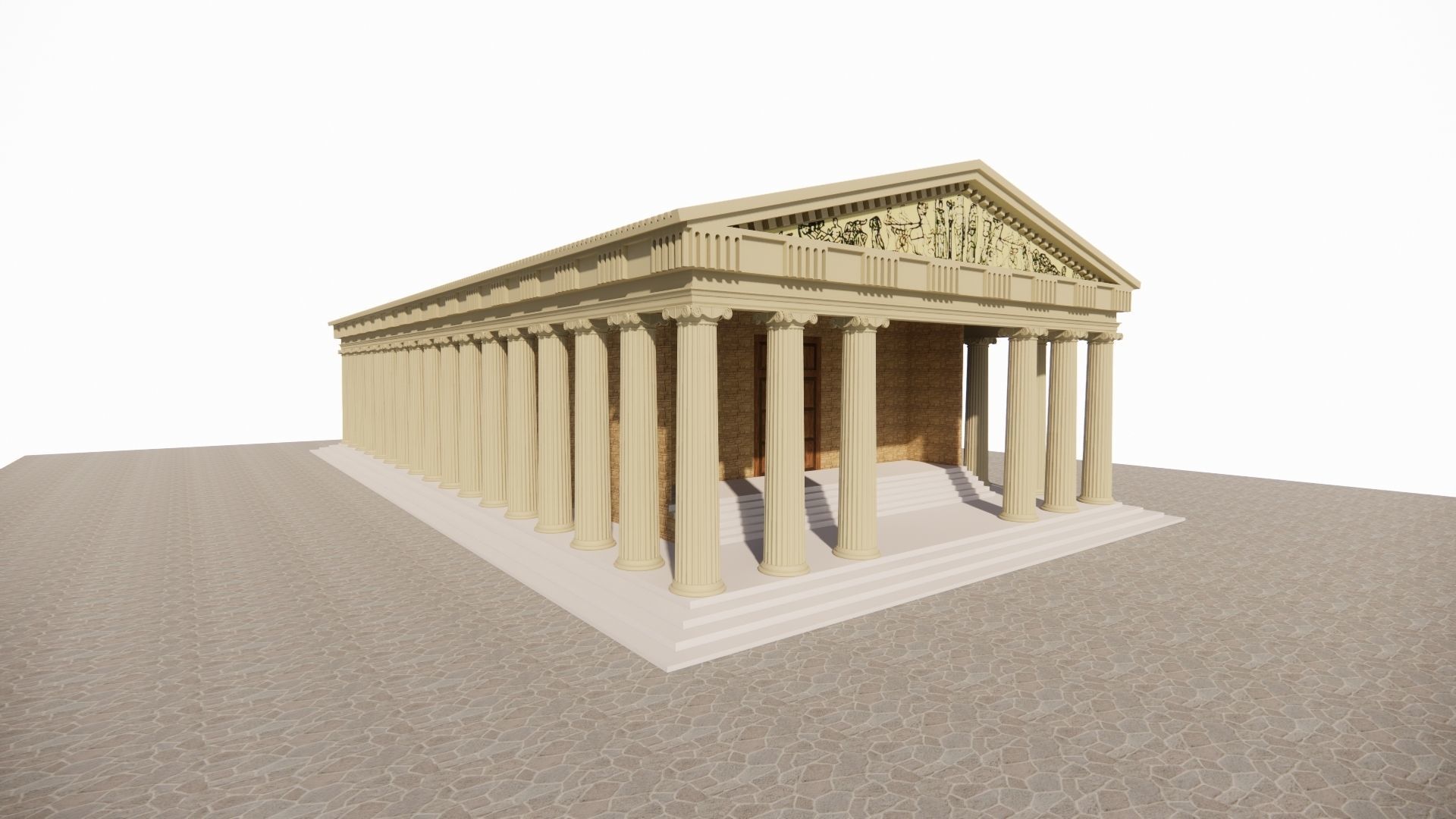 Historical temple-place of worship 3D model_14