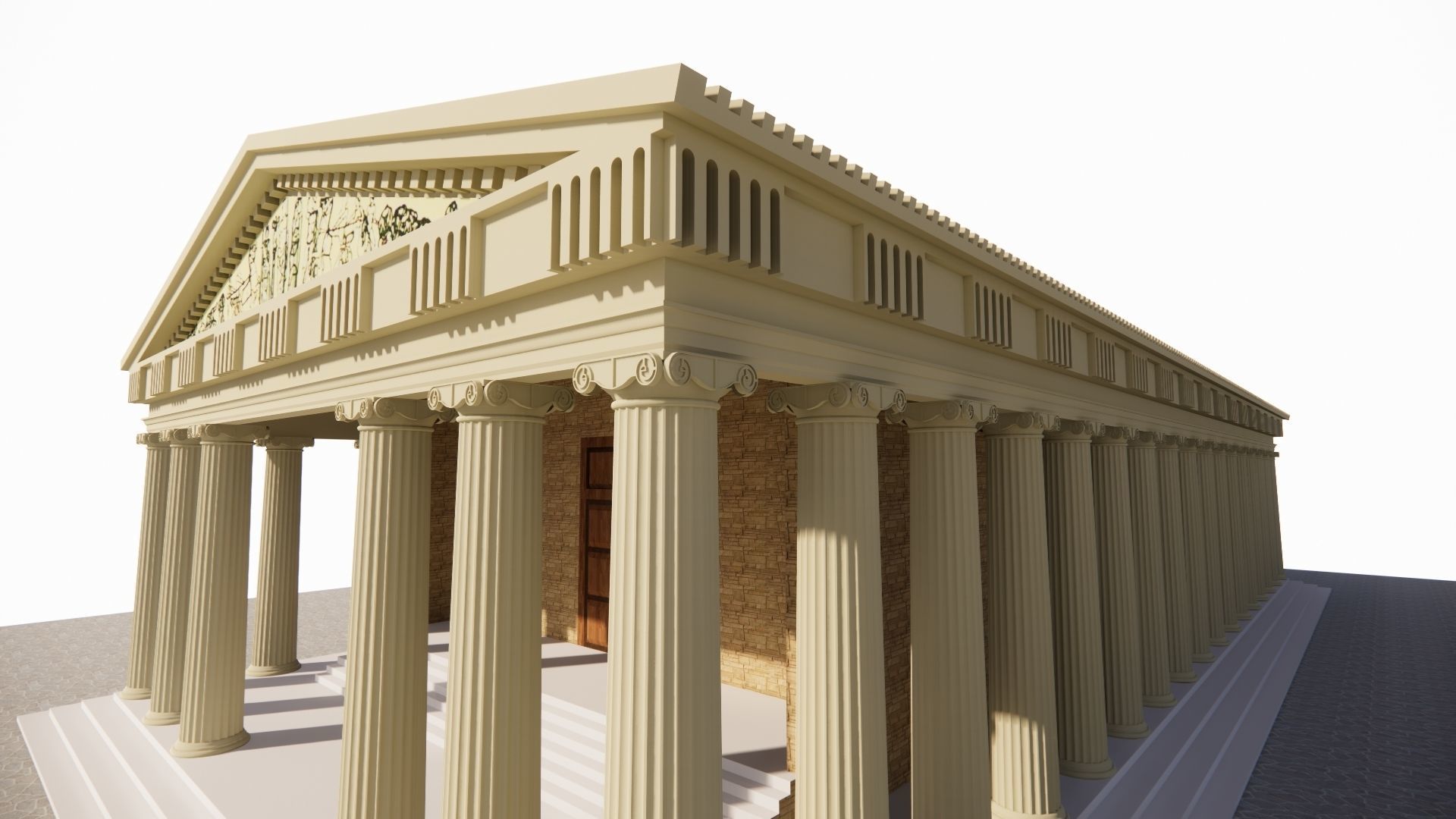 Historical temple-place of worship 3D model_7