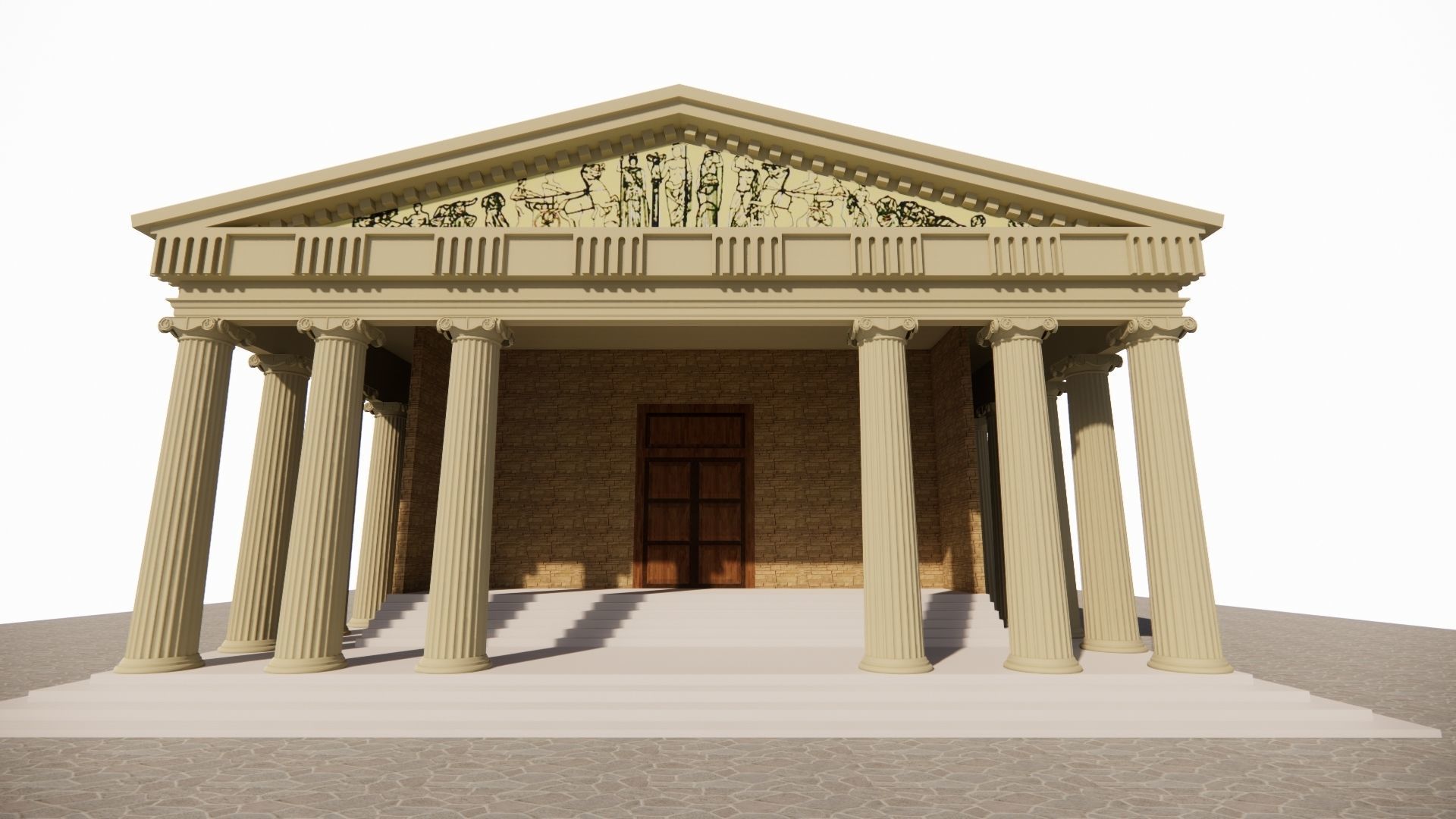 Historical temple-place of worship 3D model_6