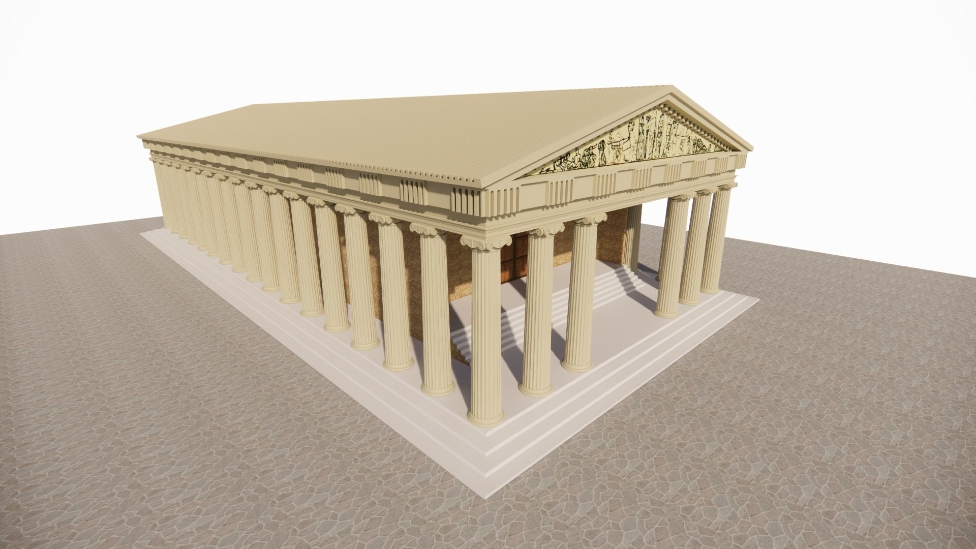 Historical temple-place of worship 3D model_11