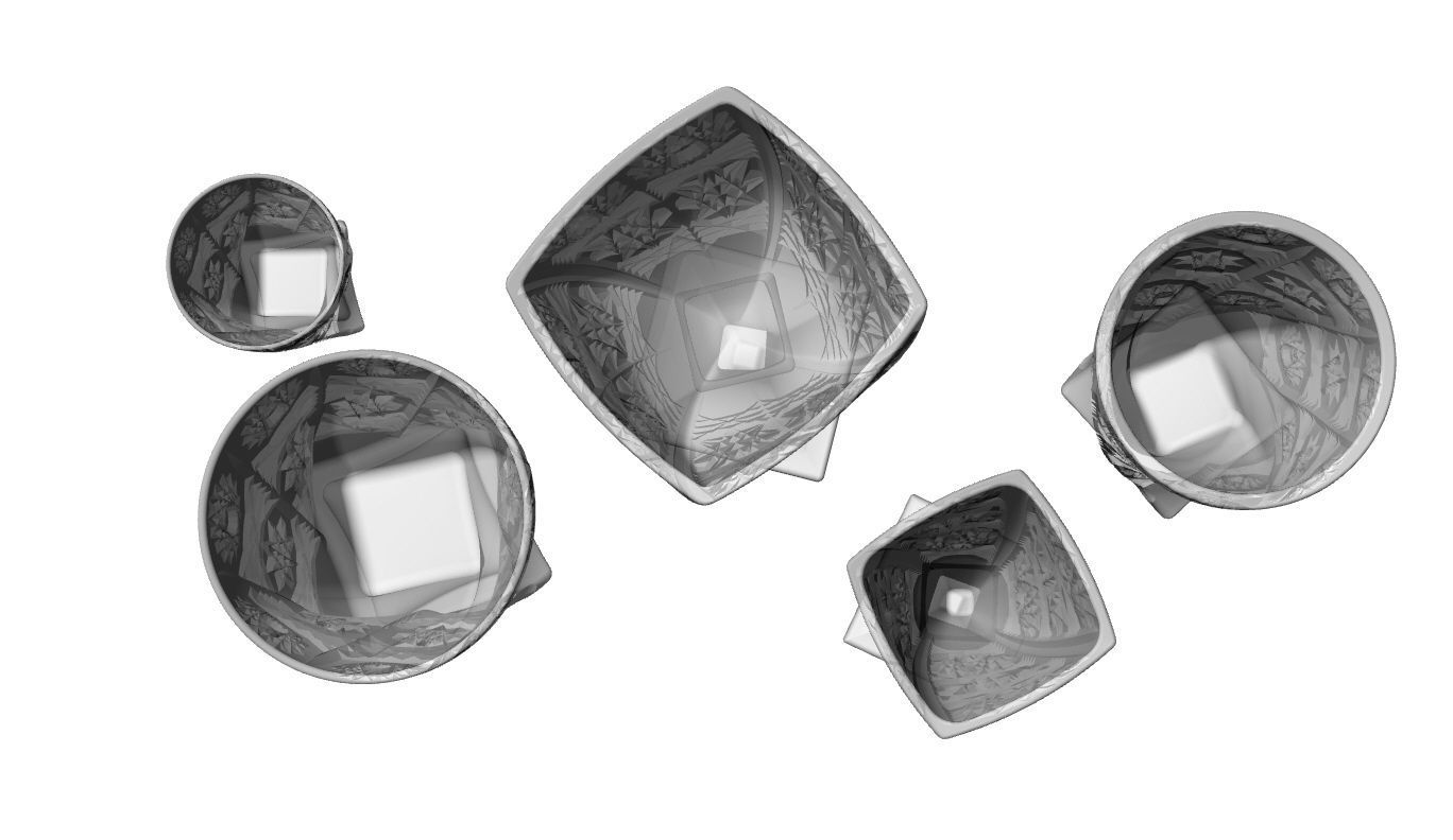 decorative glassware set  3D print model_10