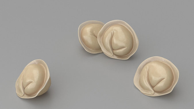 Pelmeni Dumpling Cooked 3D model 3