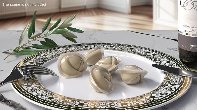 Pelmeni Dumpling Cooked 3D model