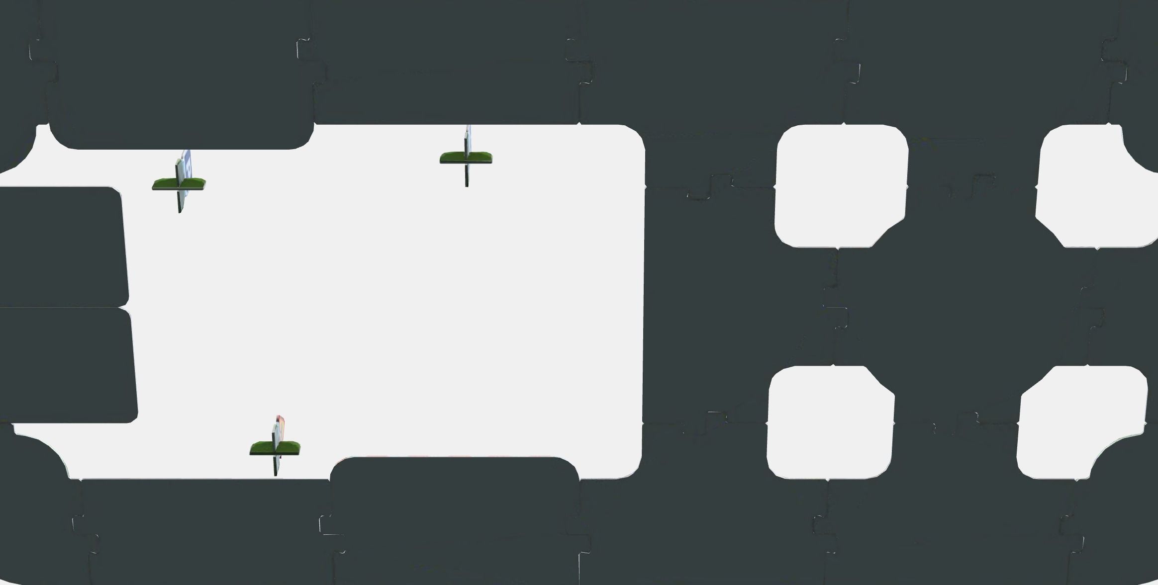 RAVUNGE 23-piece car track set Low-poly 3D model_6