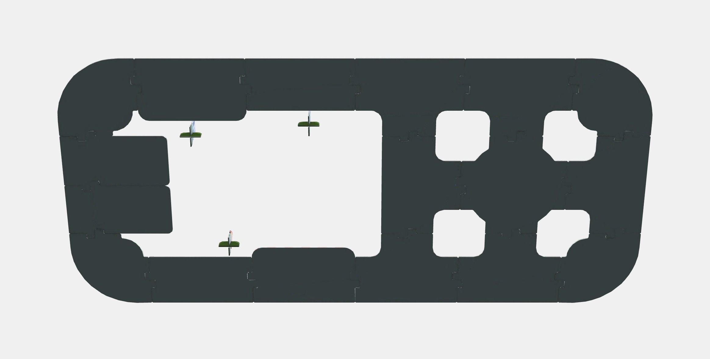 RAVUNGE 23-piece car track set Low-poly 3D model_7