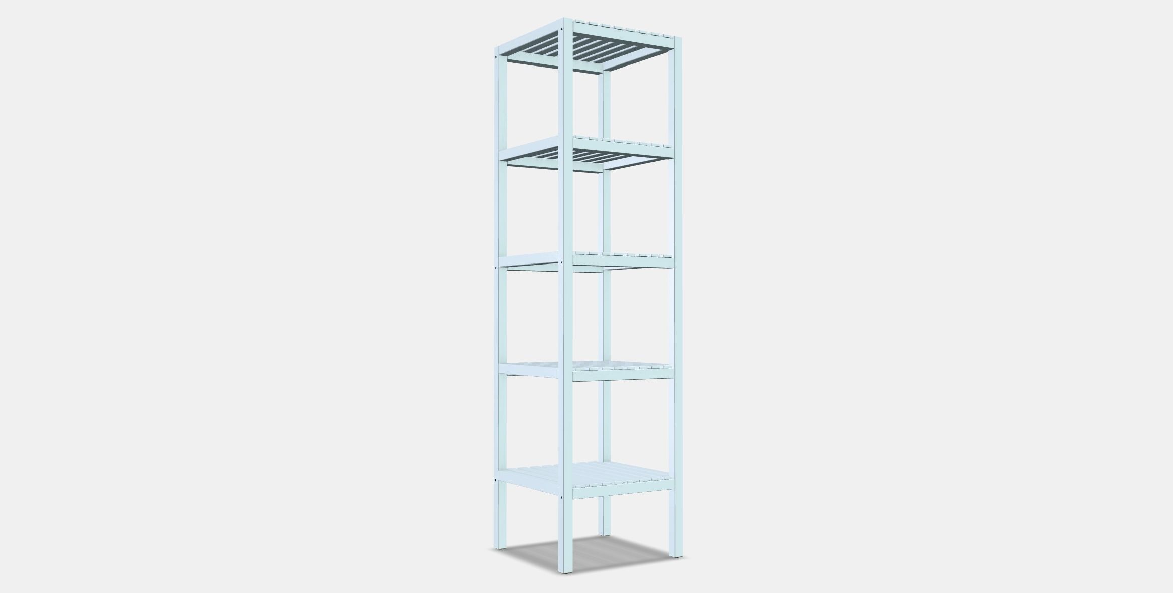 MUSKAN Shelving unit Low-poly 3D model_3