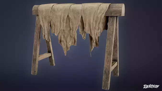 MEDIEVAL - Leather Working Post 01 - LOW POLY