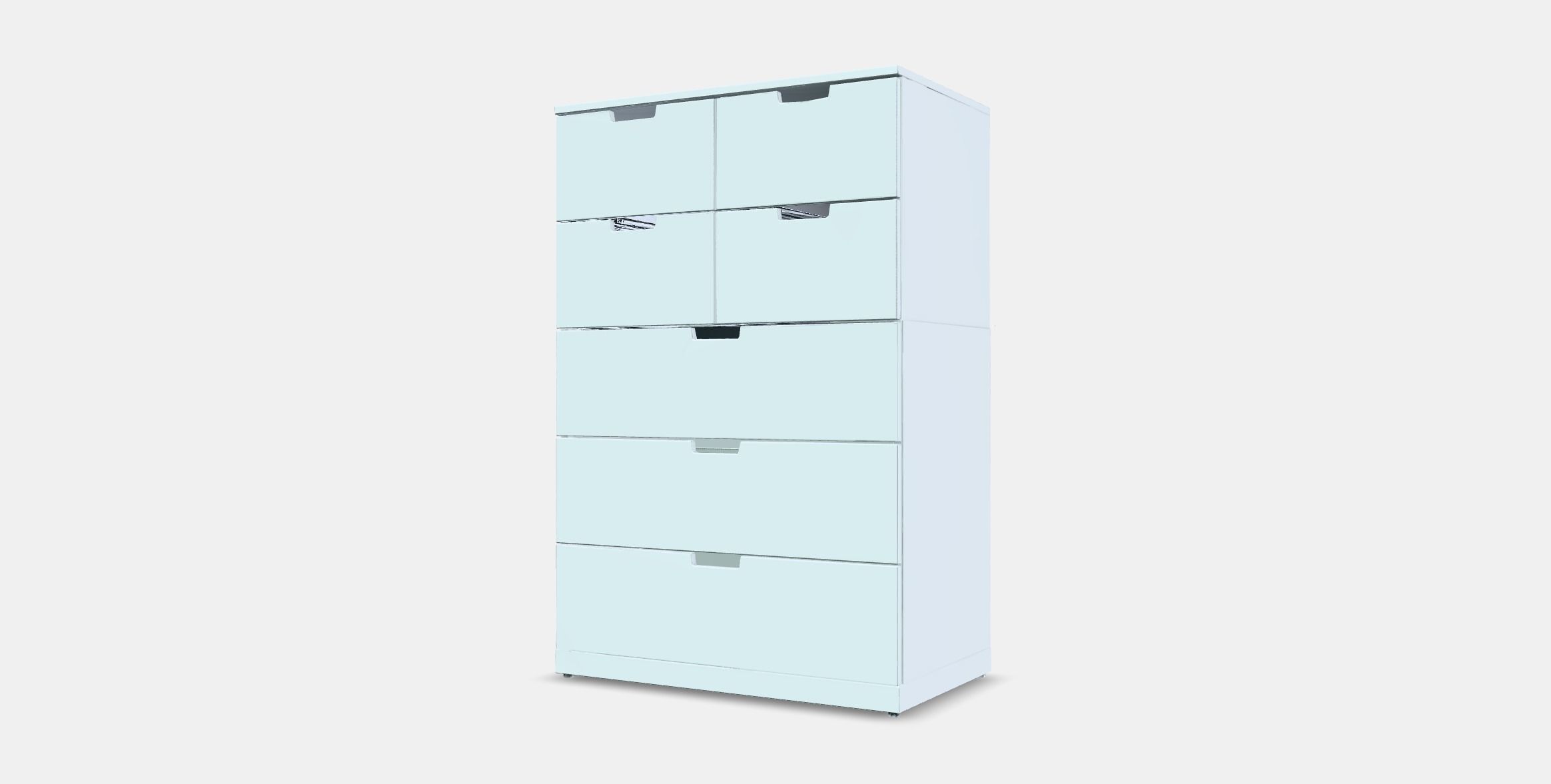 NORDLI Chest of 7 drawers Low-poly 3D model_12