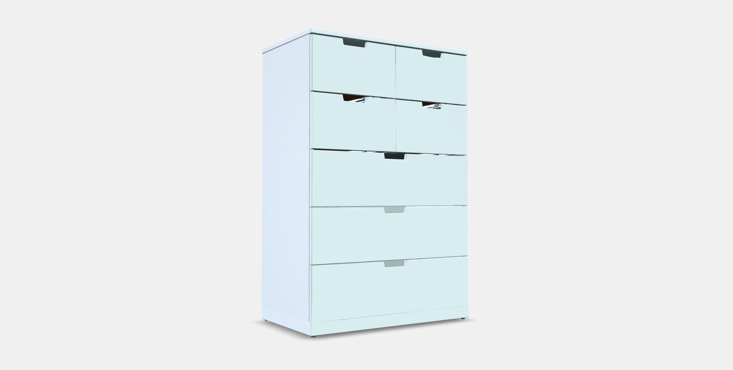 NORDLI Chest of 7 drawers Low-poly 3D model_3