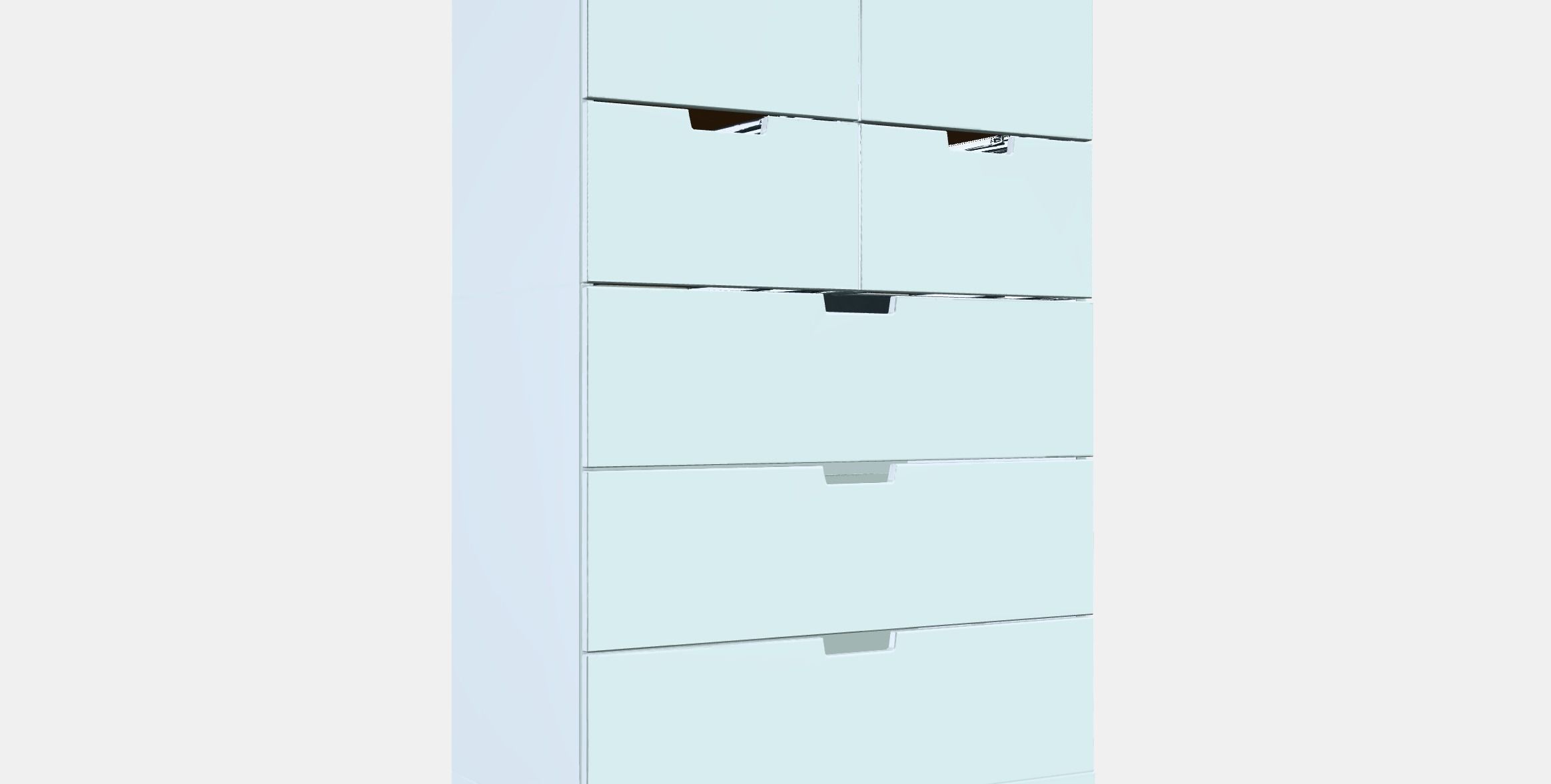 NORDLI Chest of 7 drawers Low-poly 3D model_9