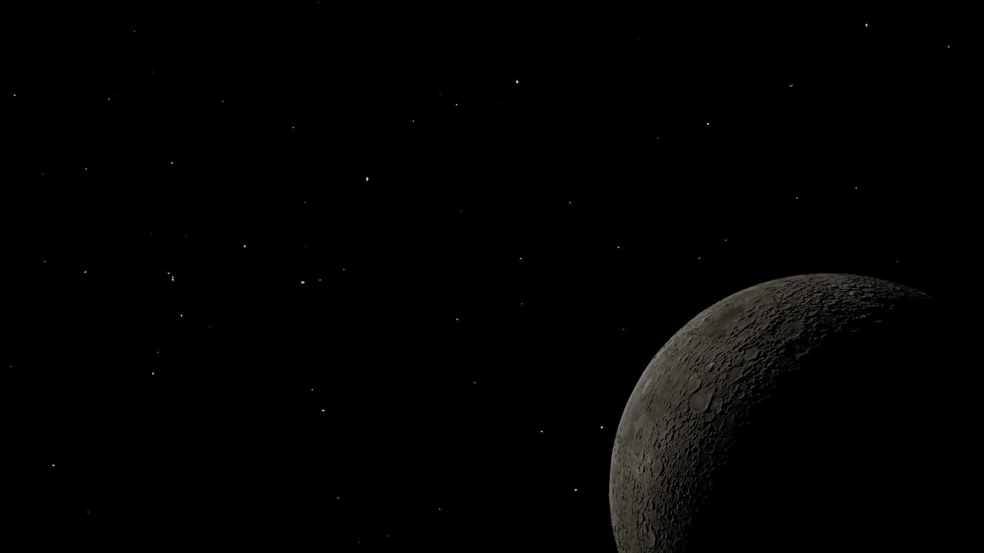Moon with displacement Free 3D model_1