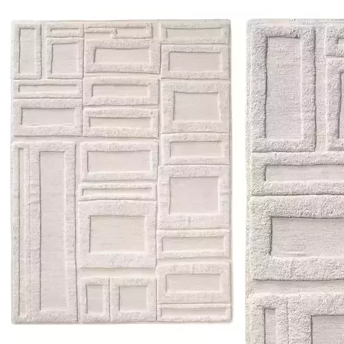 CARA WOOL RUG 3D model