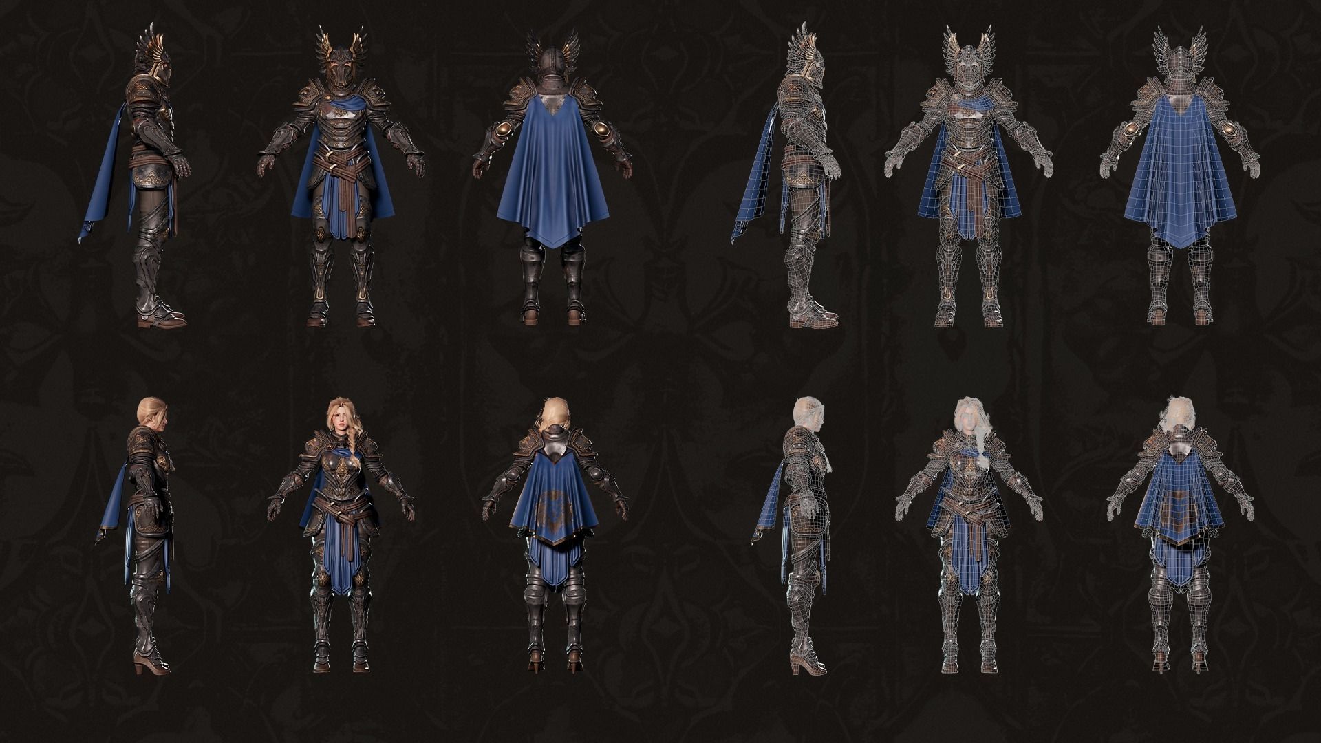 MMORPG Characters - Medieval Fantasy Modular Bundle 3D Model Collection_37