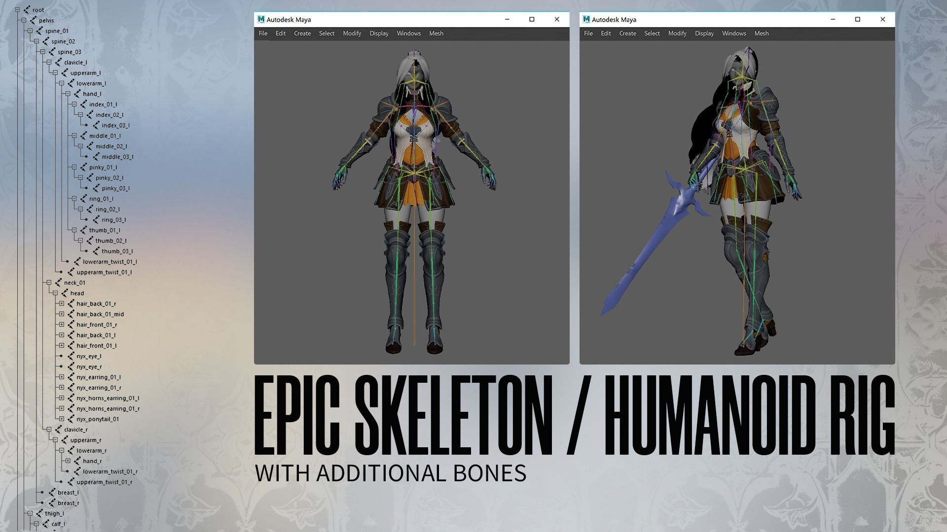 MMORPG Characters - Medieval Fantasy Modular Bundle 3D Model Collection_27