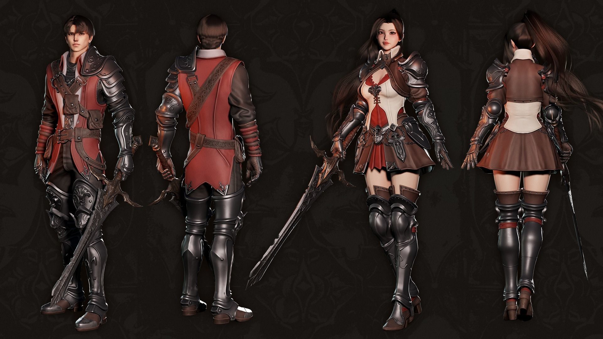 MMORPG Characters - Medieval Fantasy Modular Bundle 3D Model Collection_6