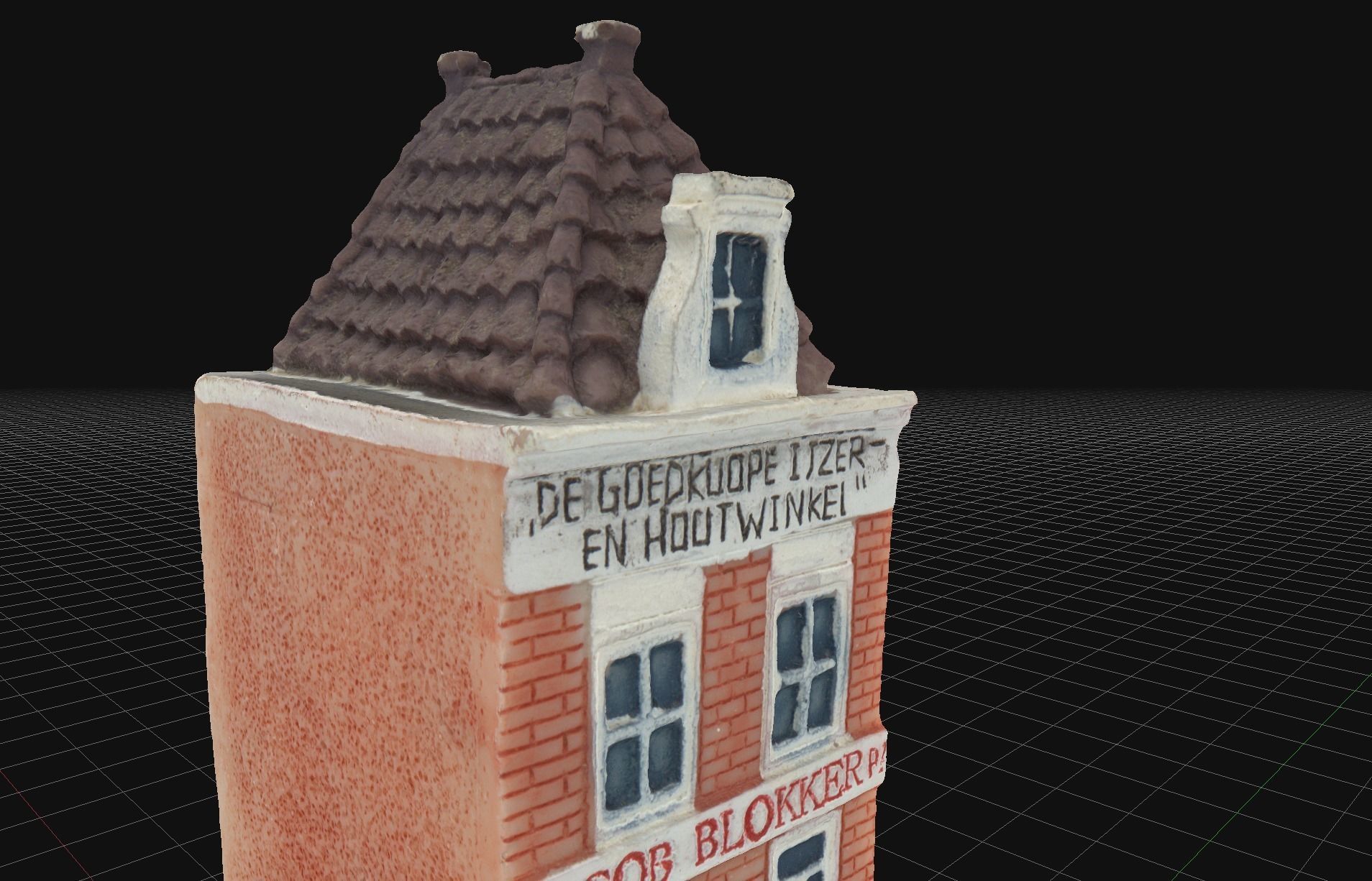 House 5 old hand made stone house based of off Amsterdam 3D model_4
