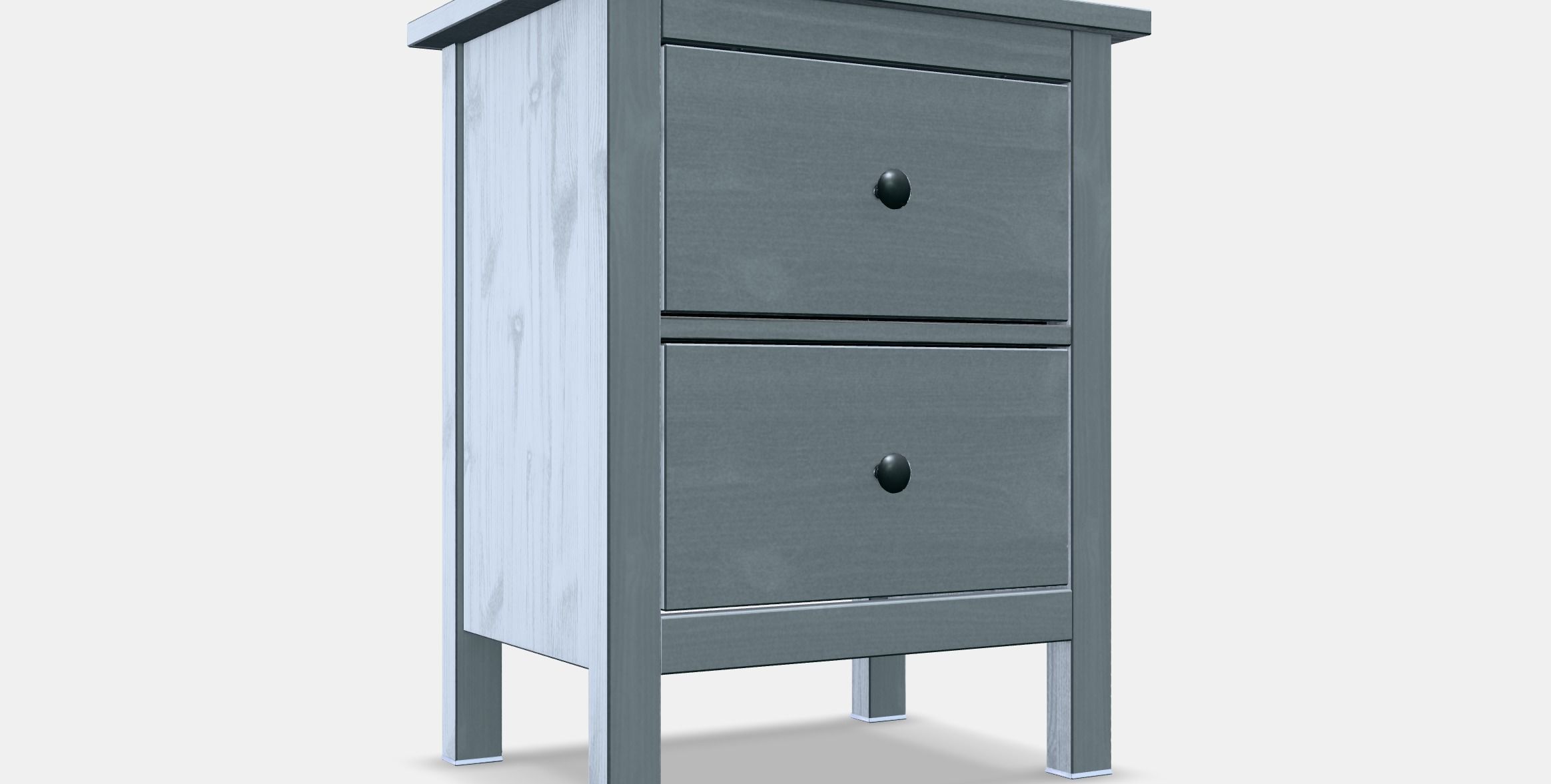 HEMNES Chest of 2 drawers 1 Low-poly 3D model_10