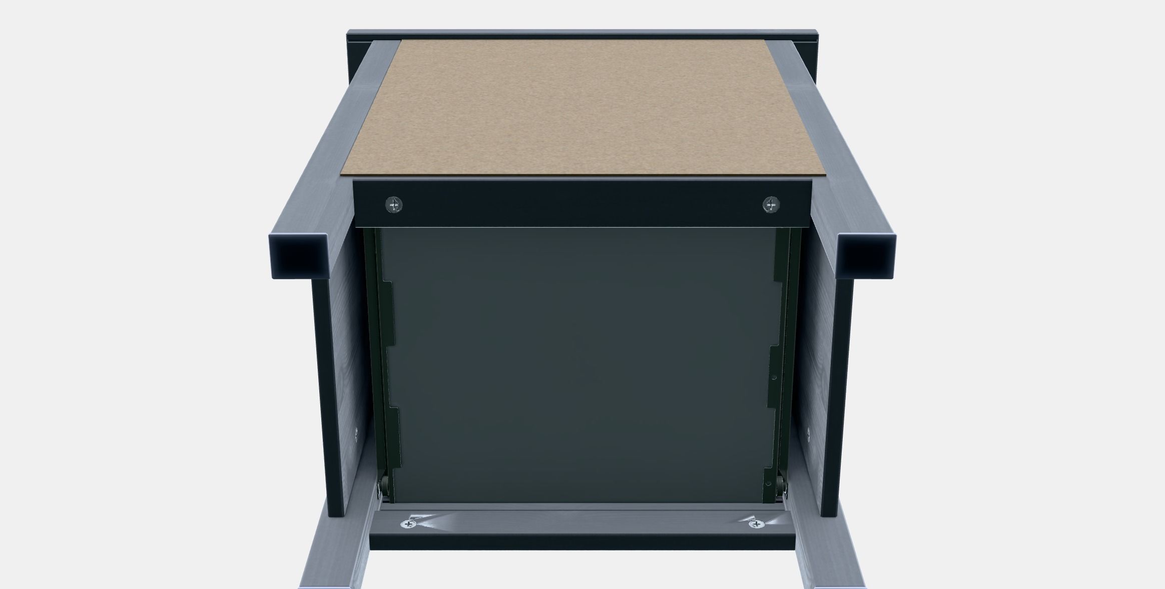 HEMNES Chest of 2 drawers 1 Low-poly 3D model_7