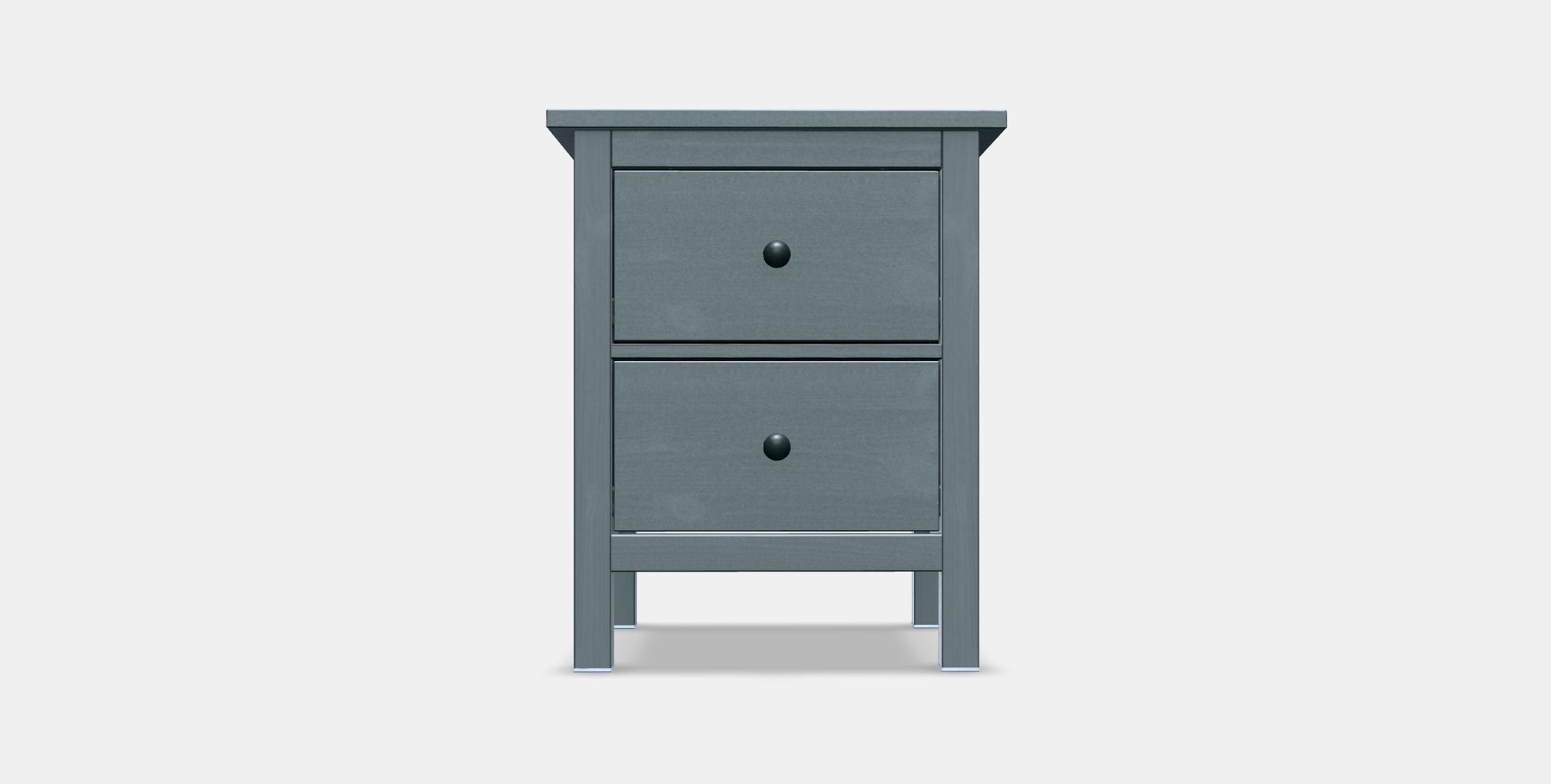 HEMNES Chest of 2 drawers 1 Low-poly 3D model_9