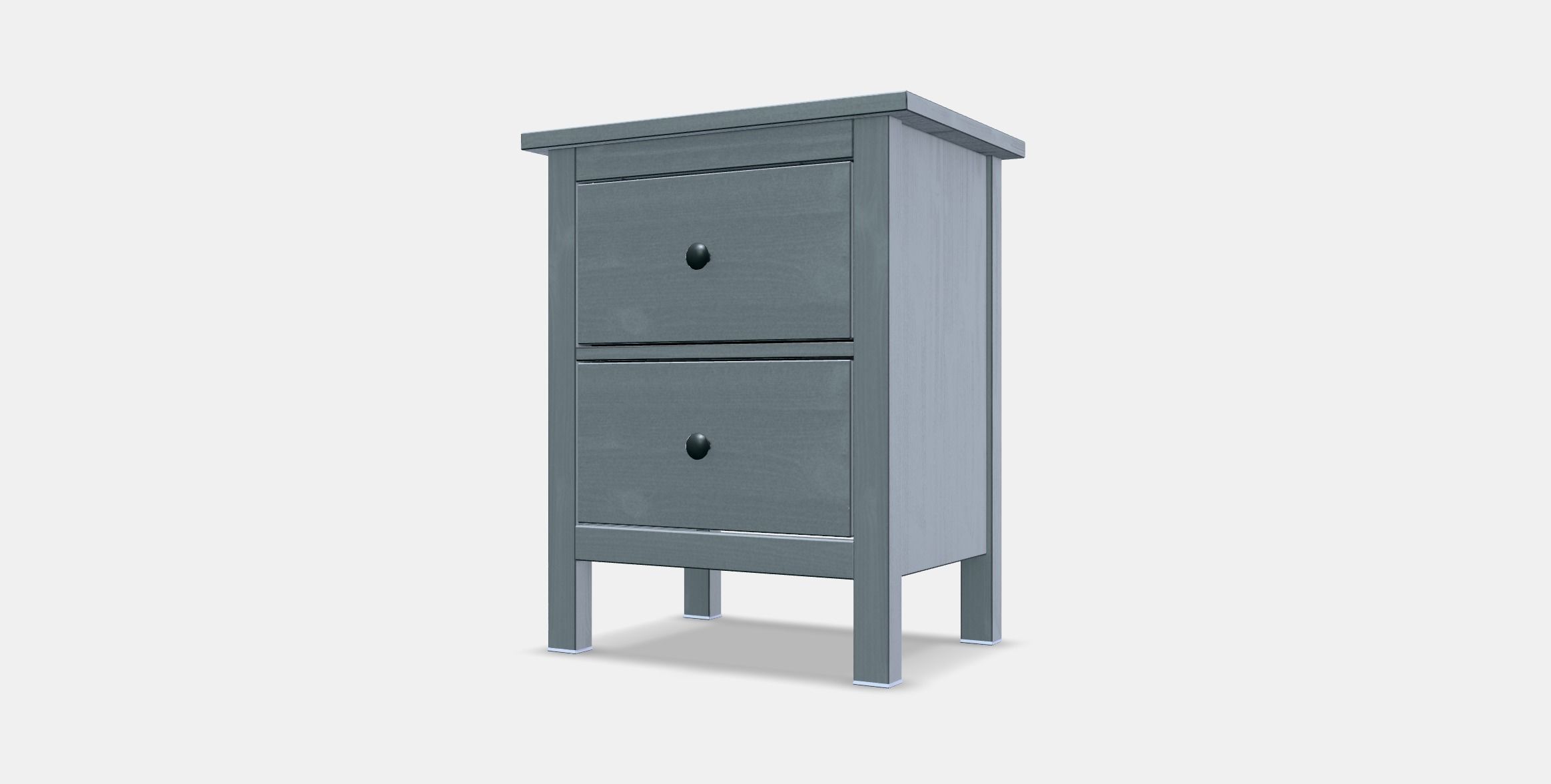 HEMNES Chest of 2 drawers 1 Low-poly 3D model_11
