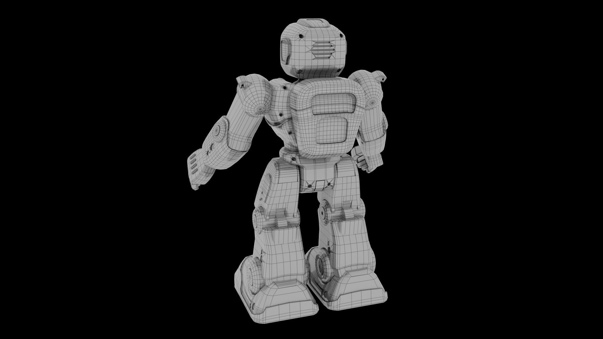 Smart Robot Low-poly 3D model_7