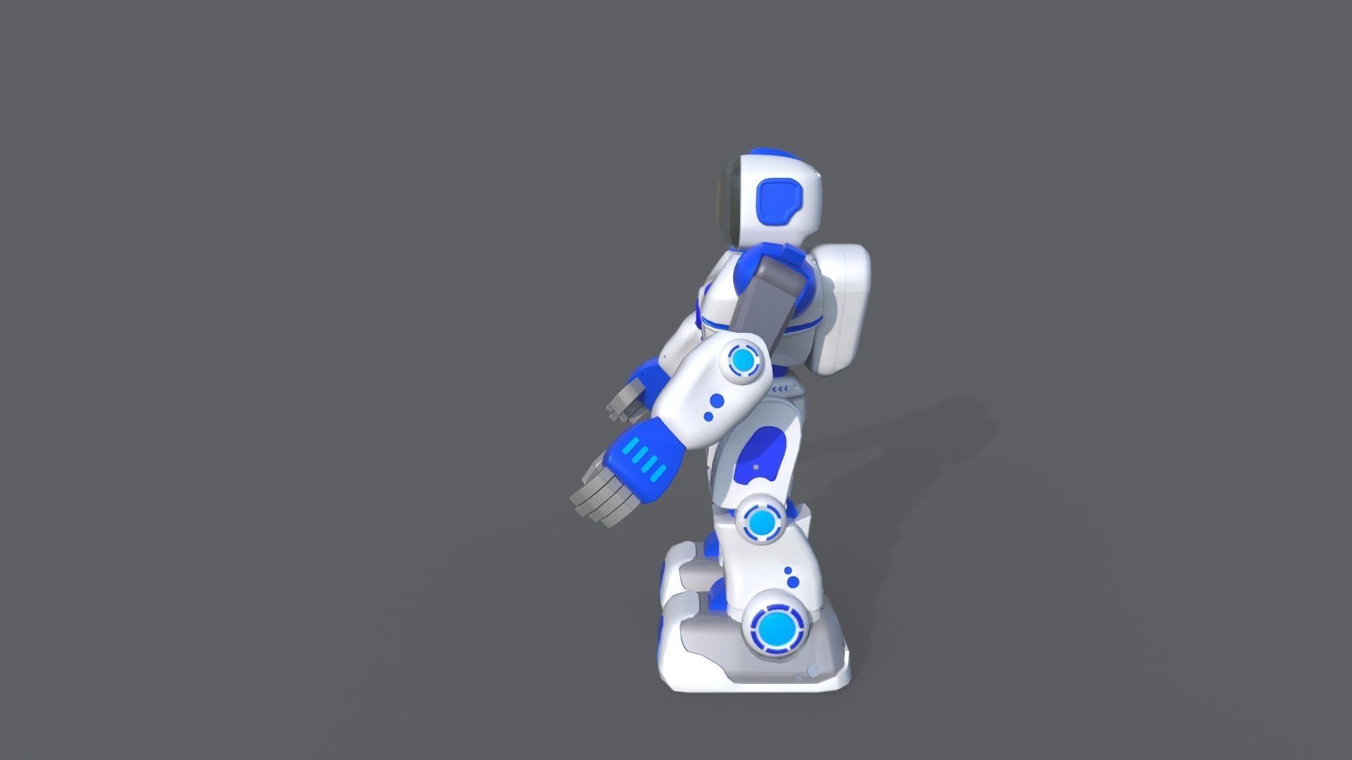 Smart Robot Low-poly 3D model_3