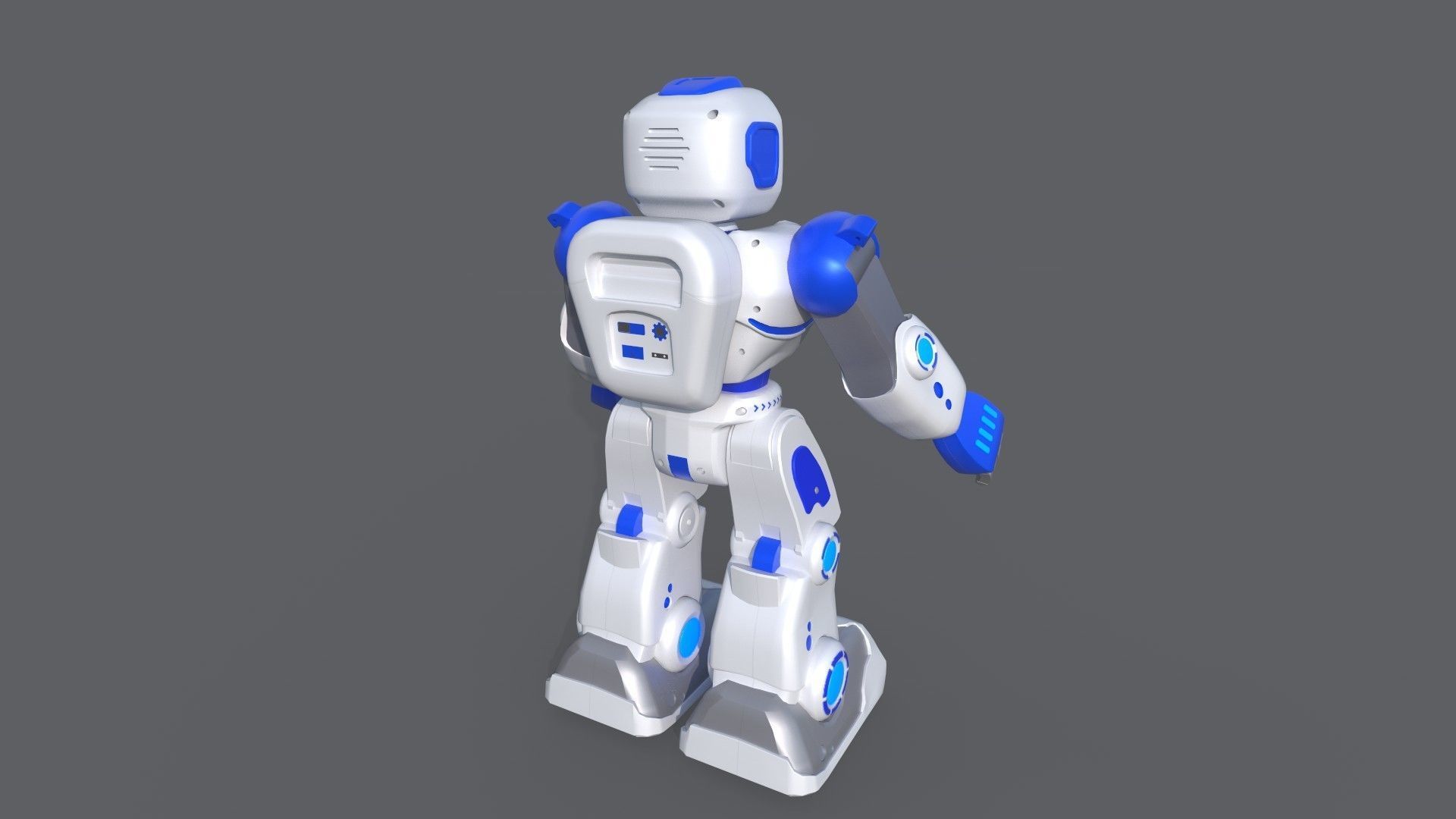 Smart Robot Low-poly 3D model_4