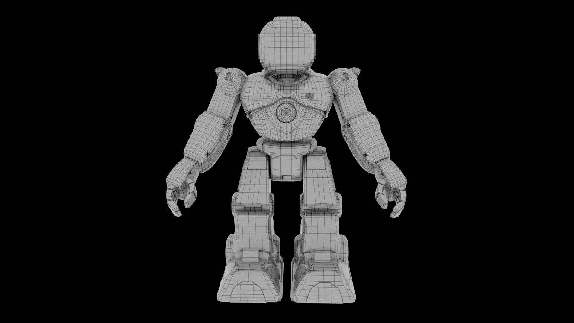 Smart Robot Low-poly 3D model_5