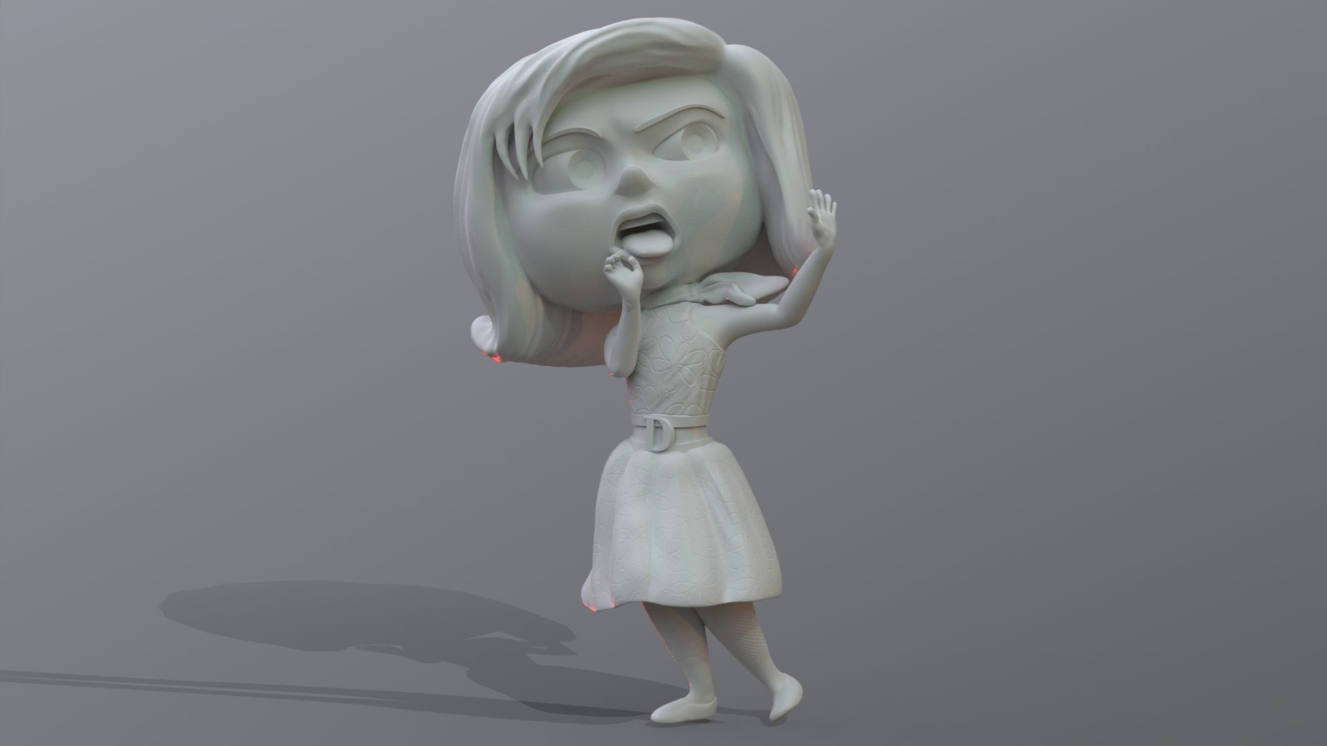 Disgust from Inside Out Renderable 3D print model_3