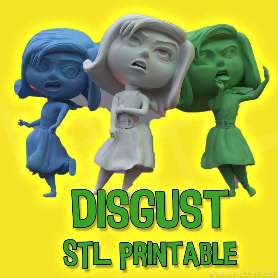Disgust from Inside Out Renderable 3D print model_18