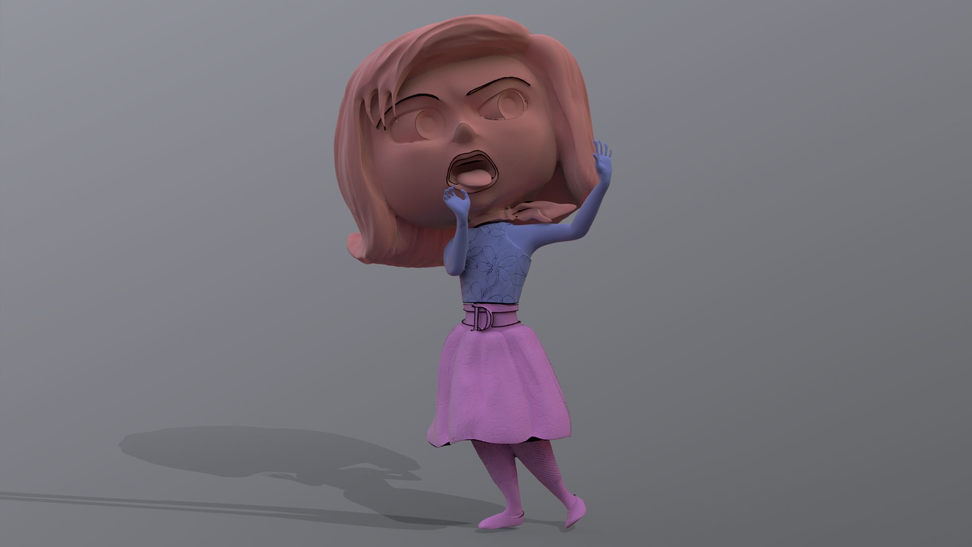Disgust from Inside Out Renderable 3D print model_15