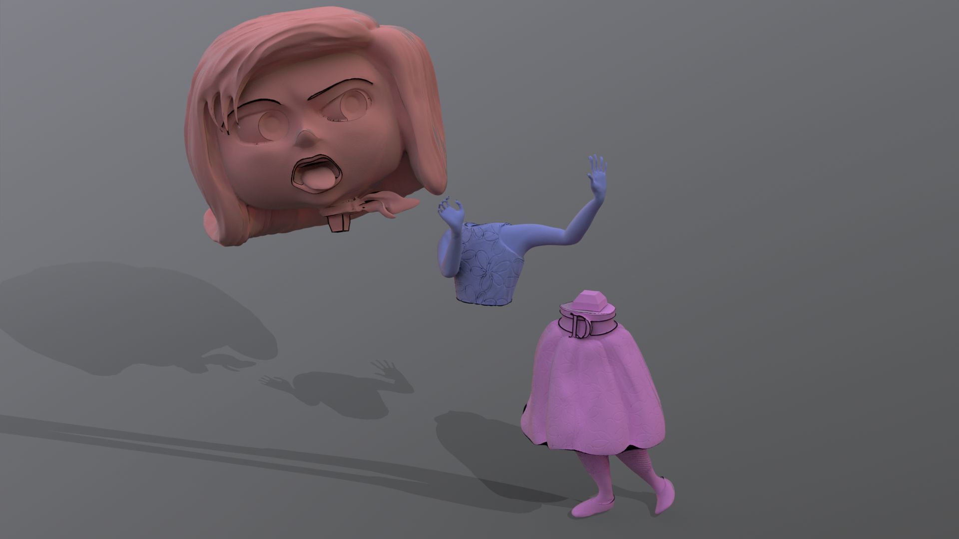 Disgust from Inside Out Renderable 3D print model_16