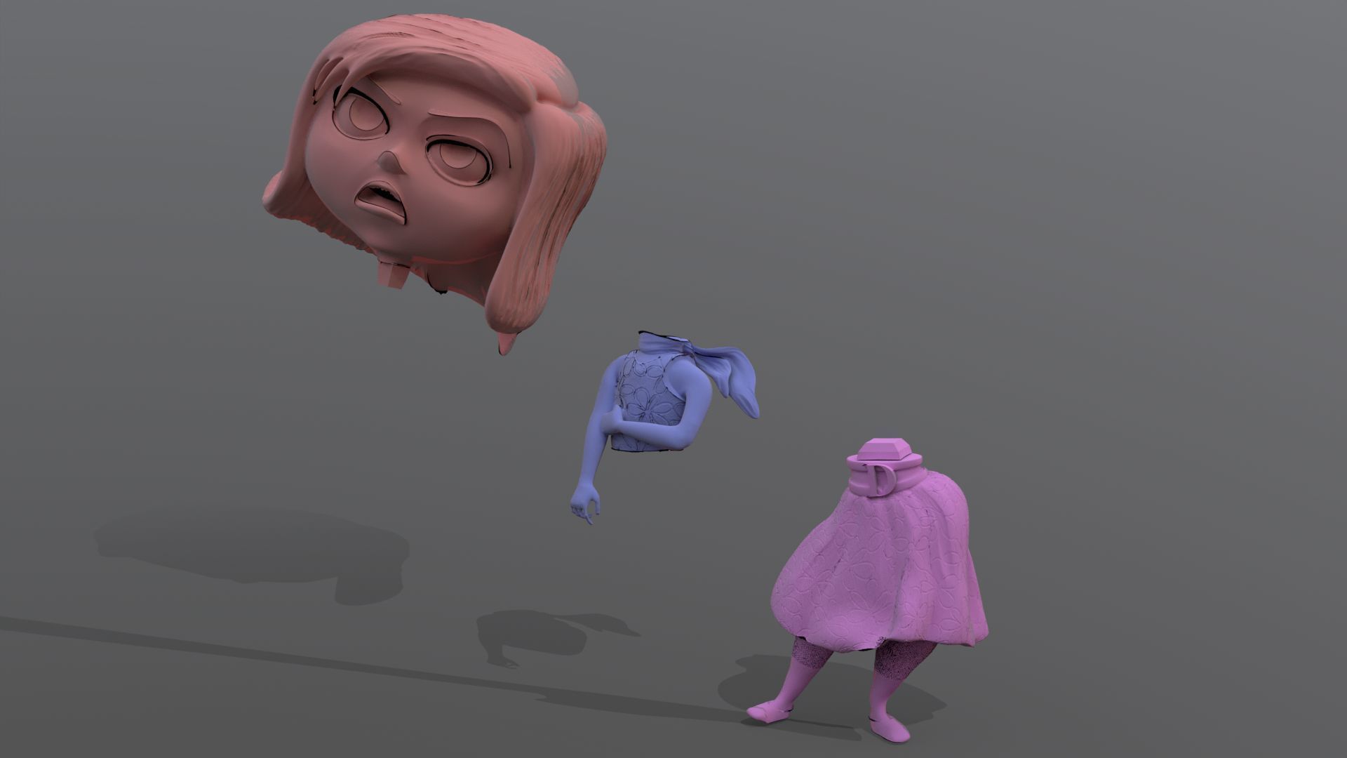 Disgust from Inside Out Renderable 3D print model_11