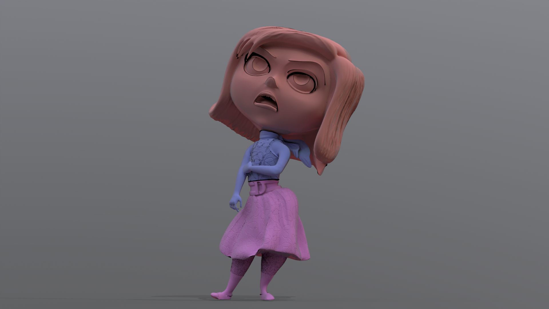 Disgust from Inside Out Renderable 3D print model_12