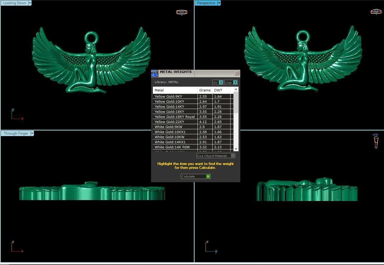 Pendant isis S272 3D print model_3