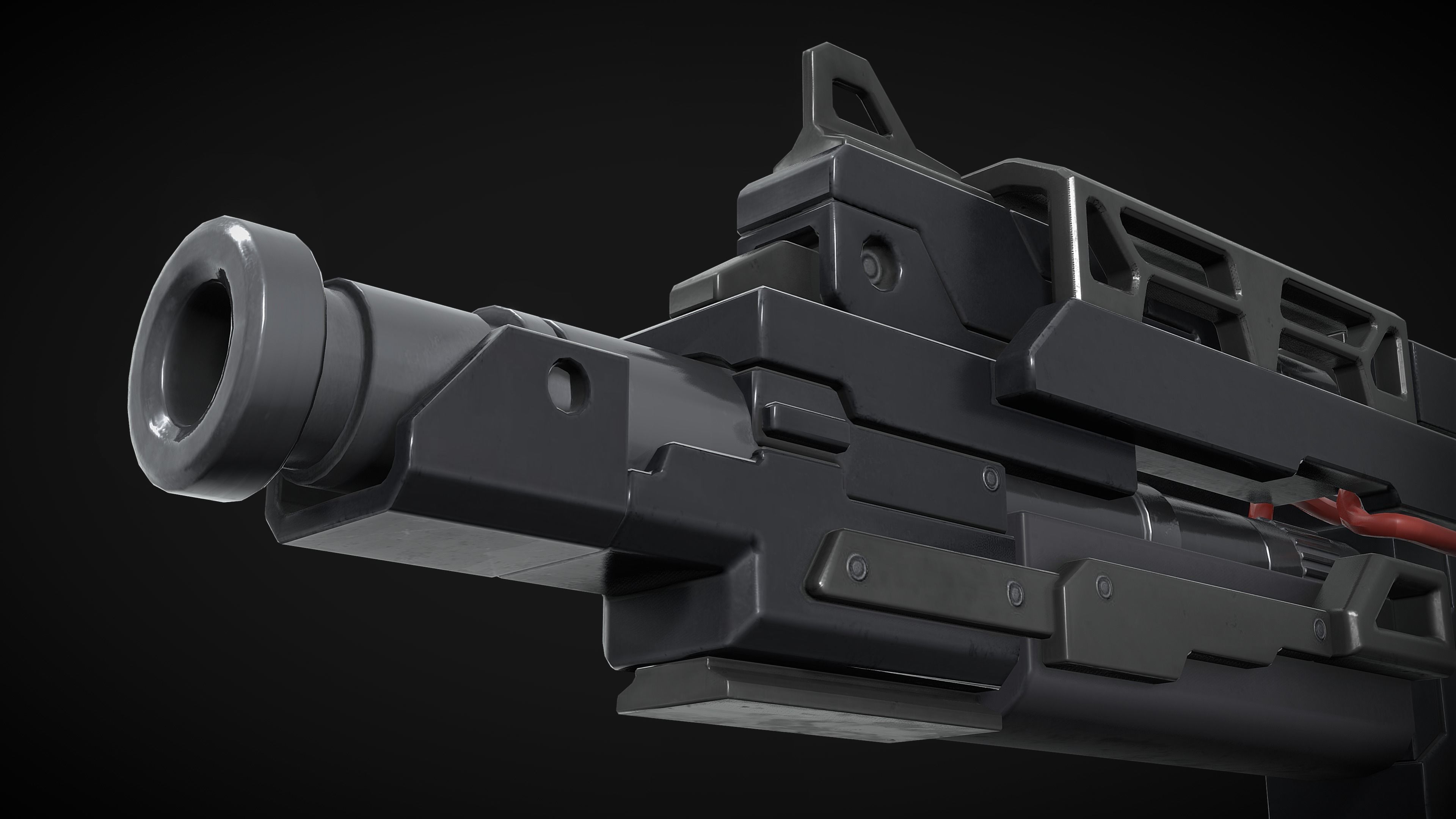 Sci-Fi Assault Rifle Artemis Goblin Low-poly 3D model_6