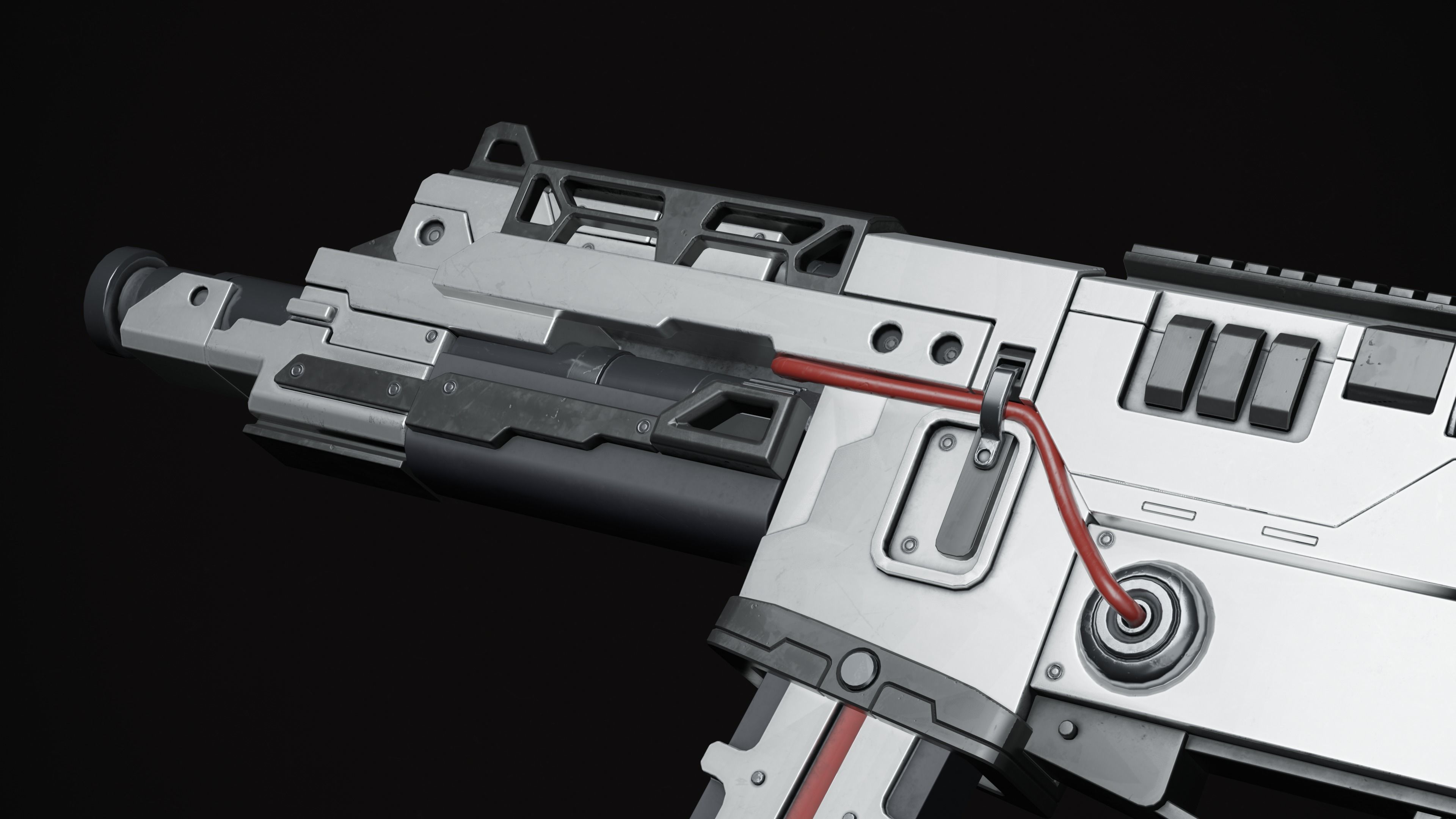 Sci-Fi Assault Rifle Artemis Goblin Low-poly 3D model_3